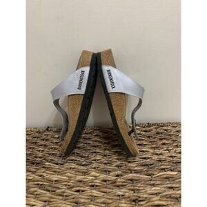 Birkenstock Gizeh Women’s Size 35 Metallic Gray Birko Summer Sandals 5